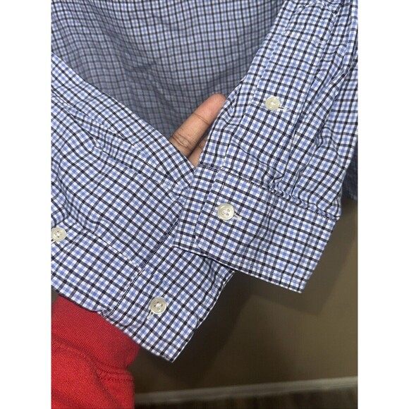 Polo Ralph Lauren Men Custom Fit Shirt Checked Heritage College WhiteBlue Size M - Picture 6 of 8